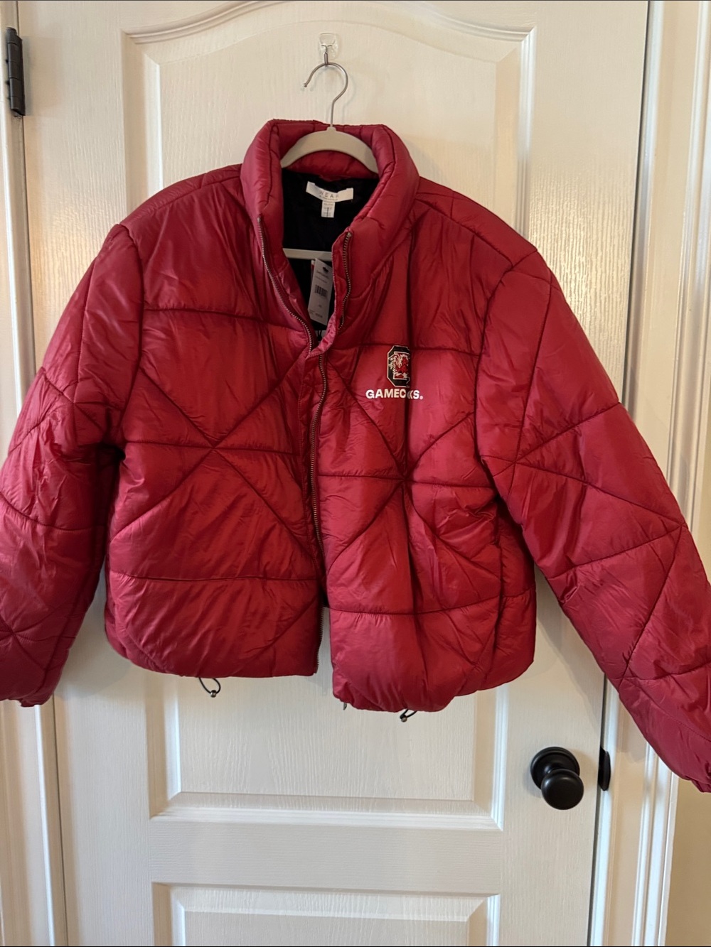 Gamecocks Red Quilted Puffer Jacket